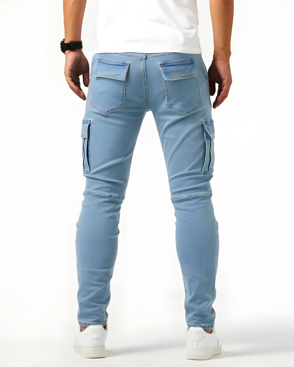 Pantaloni Cargo Stretch Navy