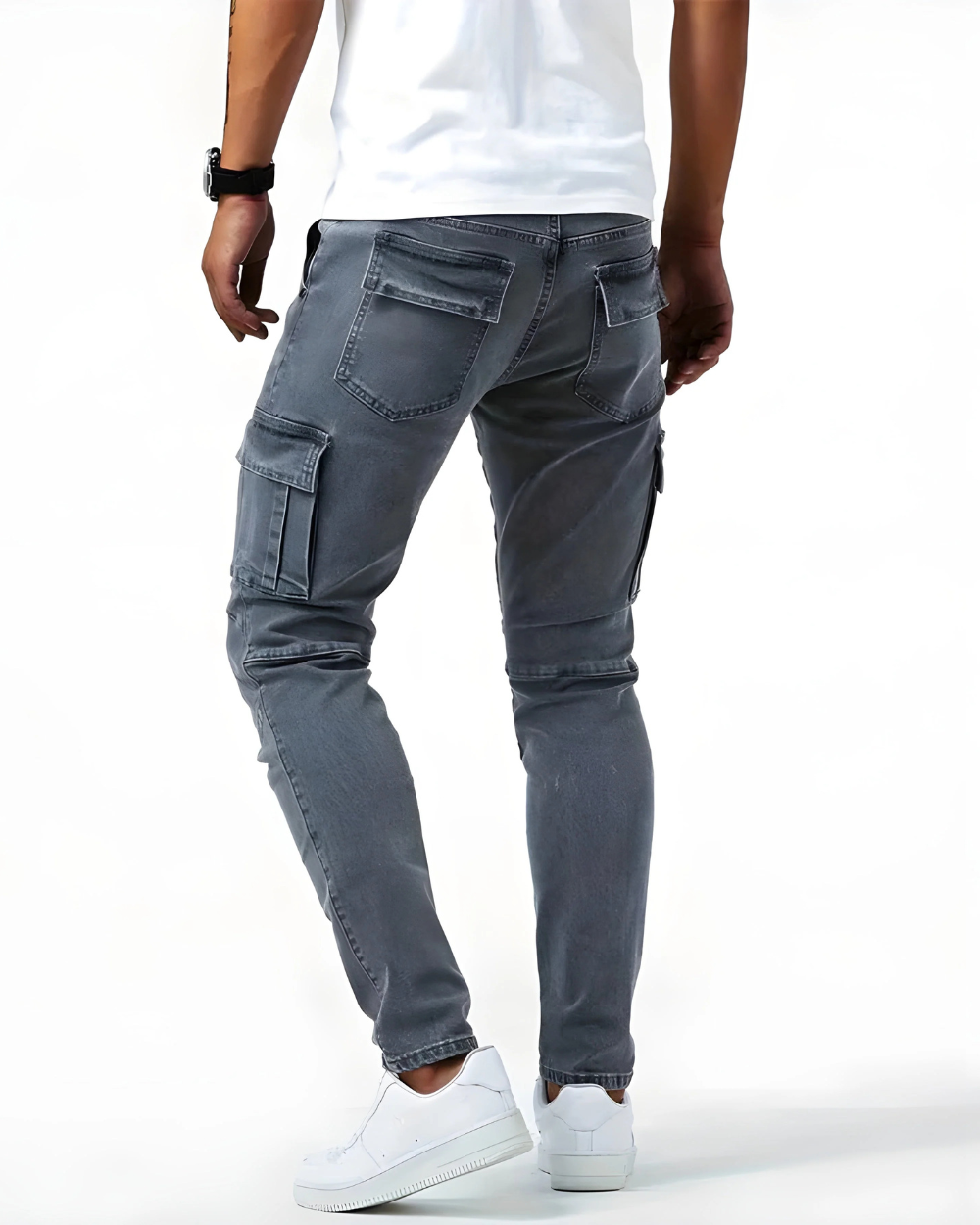 Pantaloni Cargo Stretch Navy