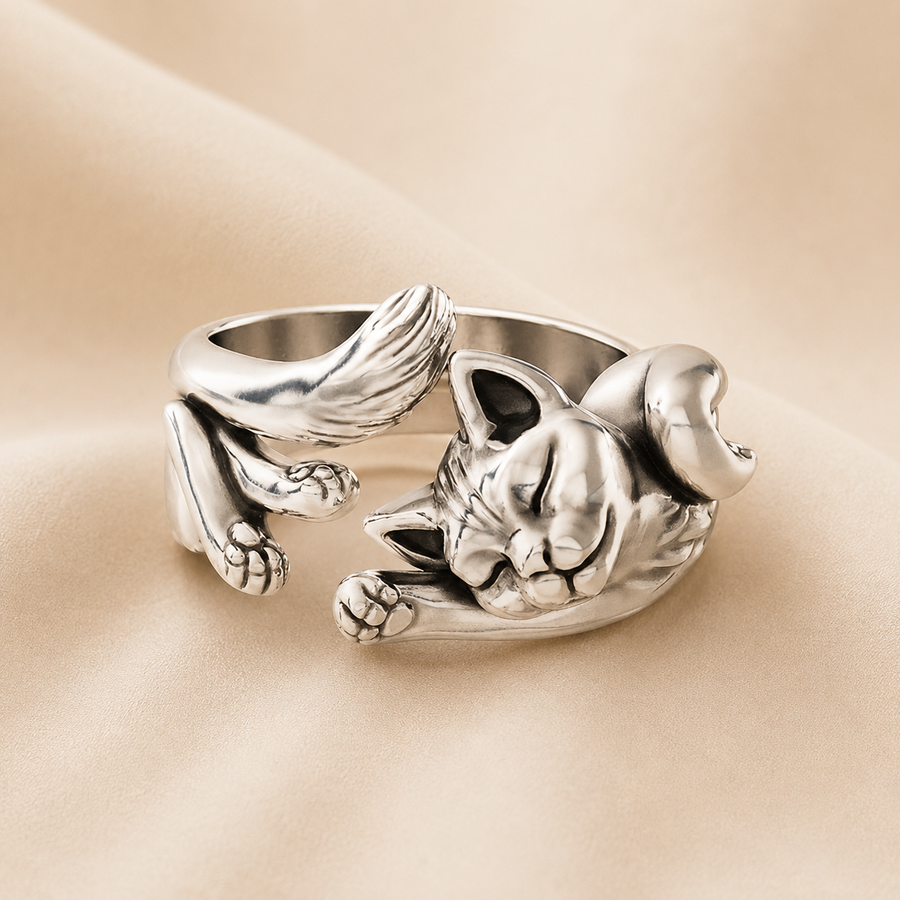 Anello Gatto che Riposa