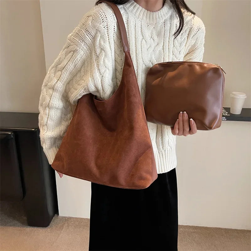 Valentina | Borsa Vintage Effetto Camoscio
