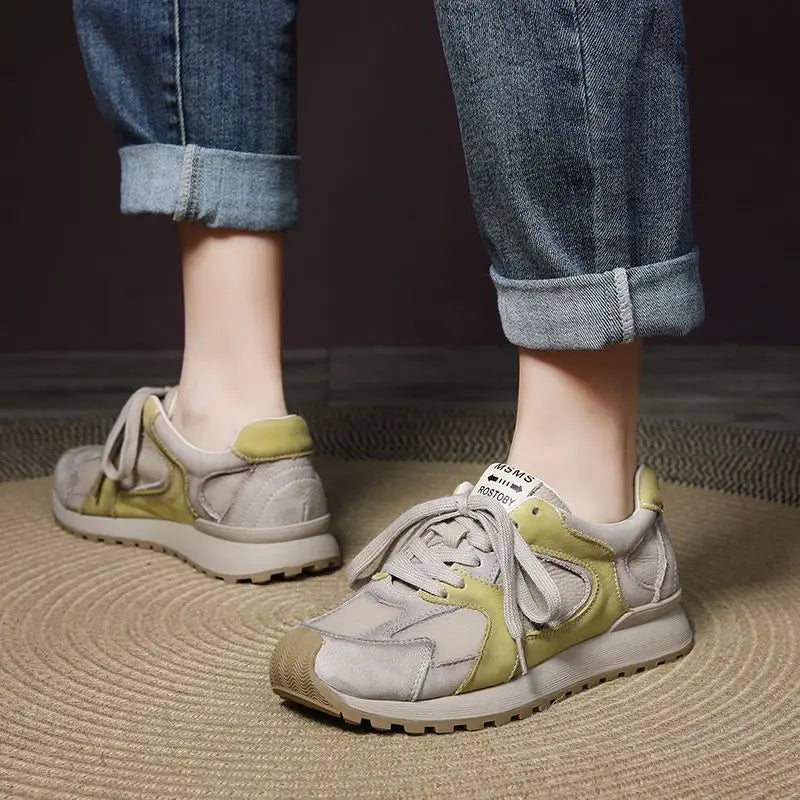 Sneakers Giulia | Retrò in Suede Patchwork
