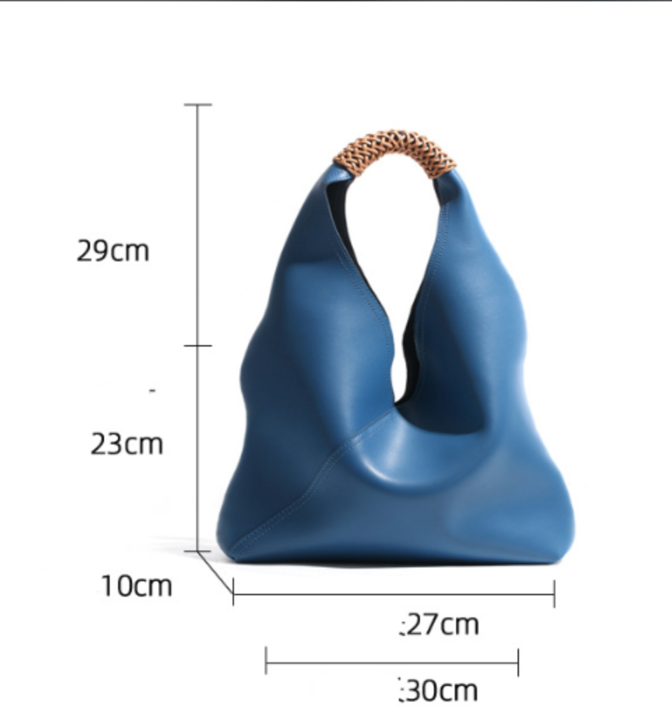 Ilaria | Borsa Hobo con Manico in Rattan