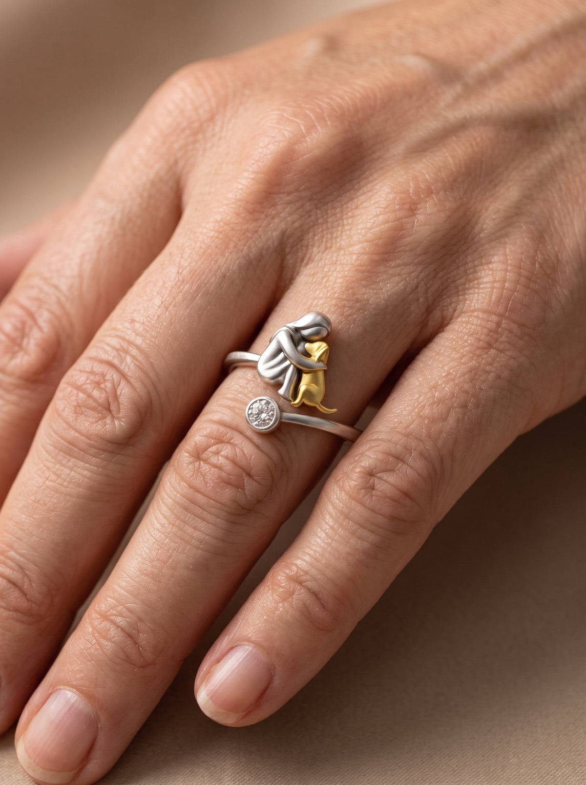 L'Abbraccio Eterno — Anello Regolabile