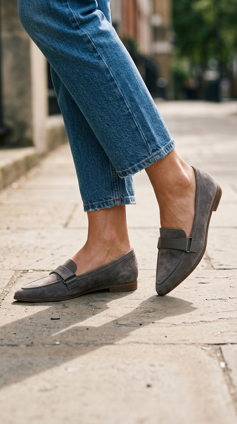 Mocassino a Punta con Fascia sul Collo del Piede